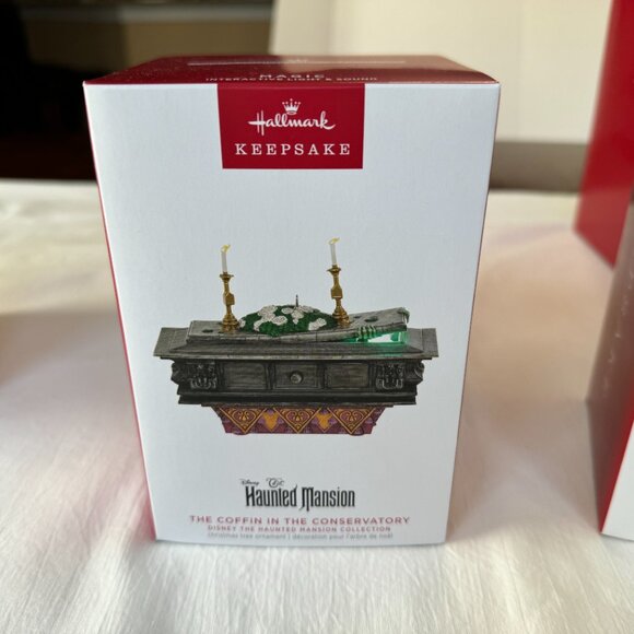 Hallmark Keepsake Haunted Mansion Tree Topper+Madame Leota+Victor Geist+Coffin - Picture 7 of 12